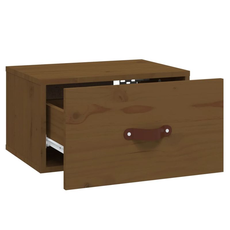 Casa si Gradina - Mobilier - Comode si corpuri - Noptiere - Noptiera de perete, maro miere, 40x29,5x22 cm - Infinity.ro