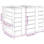 Casa si Gradina - Mobilier - Organizare si depozitare - Cutii depozitare - Cutie de depozitare, 58x40,5x42 cm, lemn masiv de pin - Infinity.ro