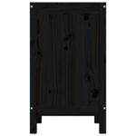 Casa si Gradina - Sanitare - Suporturi si accesorii baie - Accesorii baie - Cutie de rufe, negru, 44x44x76 cm, lemn masiv de pin - Infinity.ro