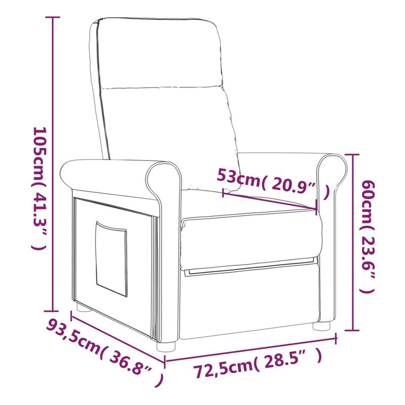 Casa si Gradina - Mobilier - Scaune si fotolii - Fotolii - Fotoliu rabatabil electric, maro, piele ecologica - Infinity.ro