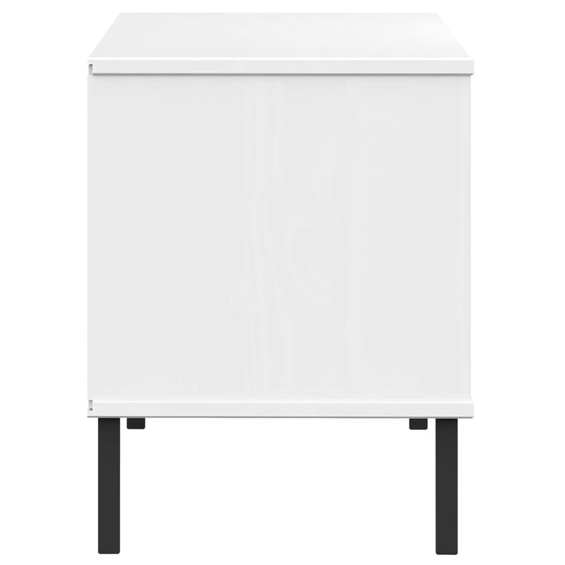 Casa si Gradina - Mobilier - Organizare si depozitare - Organizator incaltaminte - Pantofar cu picioare metalice „OSLO” alb 106x35x45 cm lemn - Infinity.ro