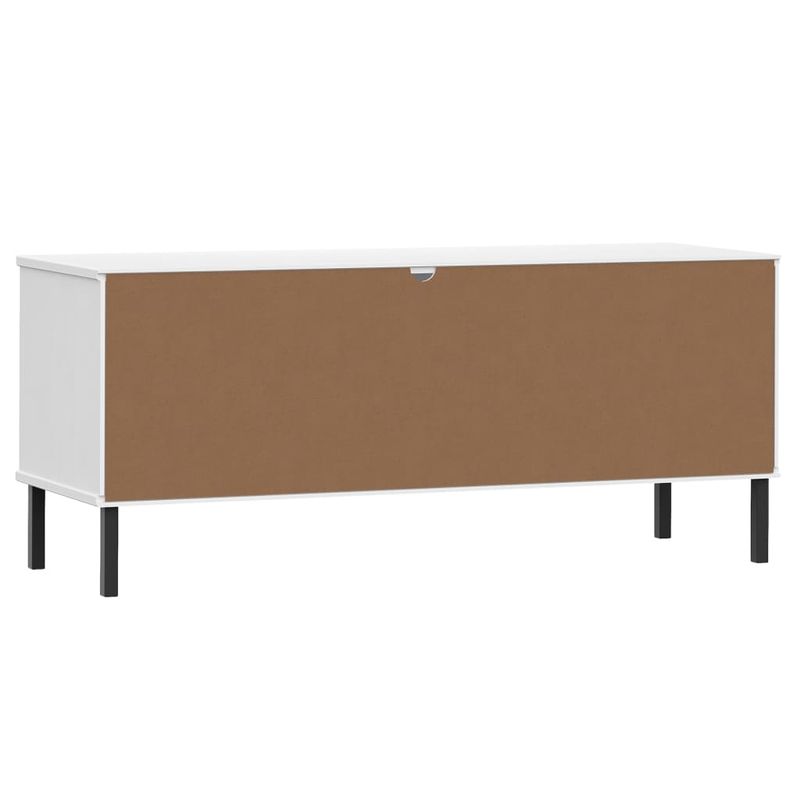 Casa si Gradina - Mobilier - Organizare si depozitare - Organizator incaltaminte - Pantofar cu picioare metalice „OSLO” alb 106x35x45 cm lemn - Infinity.ro