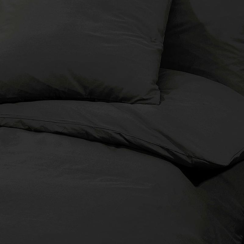Casa si Gradina - Textile si covoare - Lenjerii de pat - Huse pilote - Set cu husa de pilota, negru, 225x220 cm, microfibra - Infinity.ro