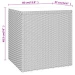 Casa si Gradina - Mobilier - Mese si birouri - Mese living - Masa laterala, negru, 40x37x40,5 cm poliratan/sticla securizata - Infinity.ro