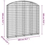 Casa si Gradina - Gradina si terasa - Garduri, panouri si accesorii - Cos gabion arcuit, 200x30x180/200cm, fier galvanizat - Infinity.ro