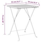 Casa si Gradina - Gradina si terasa - Mobilier exterior - Mese gradina - Masa de bistro pliabila, gri, 55x54x71 cm, poliratan - Infinity.ro