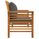 Casa si Gradina - Gradina si terasa - Mobilier exterior - Bancute de gradina - Bancheta canapea cu perne gri inchis, lemn masiv de acacia - Infinity.ro