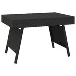 Casa si Gradina - Mobilier - Mese si birouri - Mese living - Masa laterala plianta, negru, 60x40x38 cm, poliratan - Infinity.ro