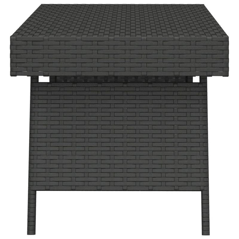 Casa si Gradina - Mobilier - Mese si birouri - Mese living - Masa laterala plianta, negru, 60x40x38 cm, poliratan - Infinity.ro