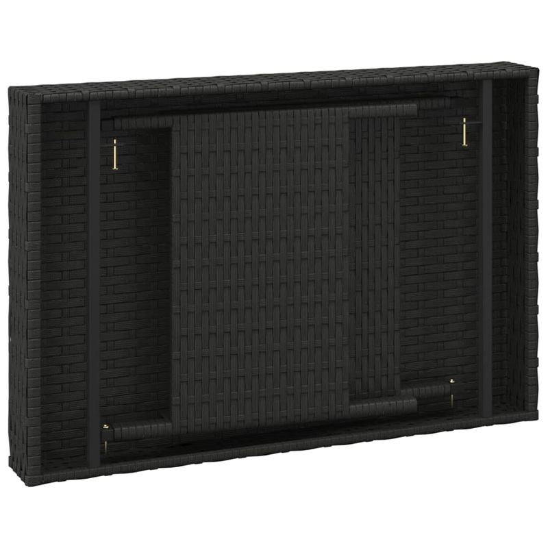Casa si Gradina - Mobilier - Mese si birouri - Mese living - Masa laterala plianta, negru, 60x40x38 cm, poliratan - Infinity.ro