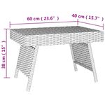 Casa si Gradina - Mobilier - Mese si birouri - Mese living - Masa laterala plianta, negru, 60x40x38 cm, poliratan - Infinity.ro