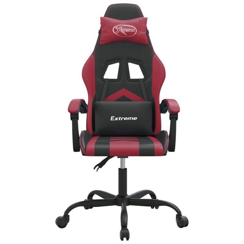 PC, gaming si accesorii - Gaming - Accesorii gaming - Scaune gaming - Scaun de jocuri, negru si rosu vin, piele ecologica - Infinity.ro