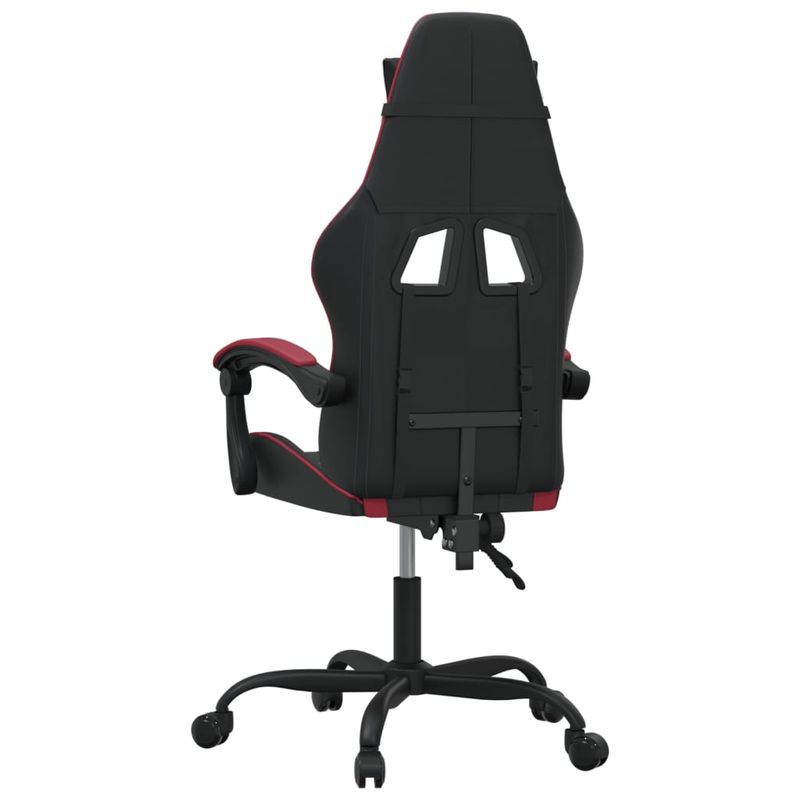 PC, gaming si accesorii - Gaming - Accesorii gaming - Scaune gaming - Scaun de jocuri, negru si rosu vin, piele ecologica - Infinity.ro
