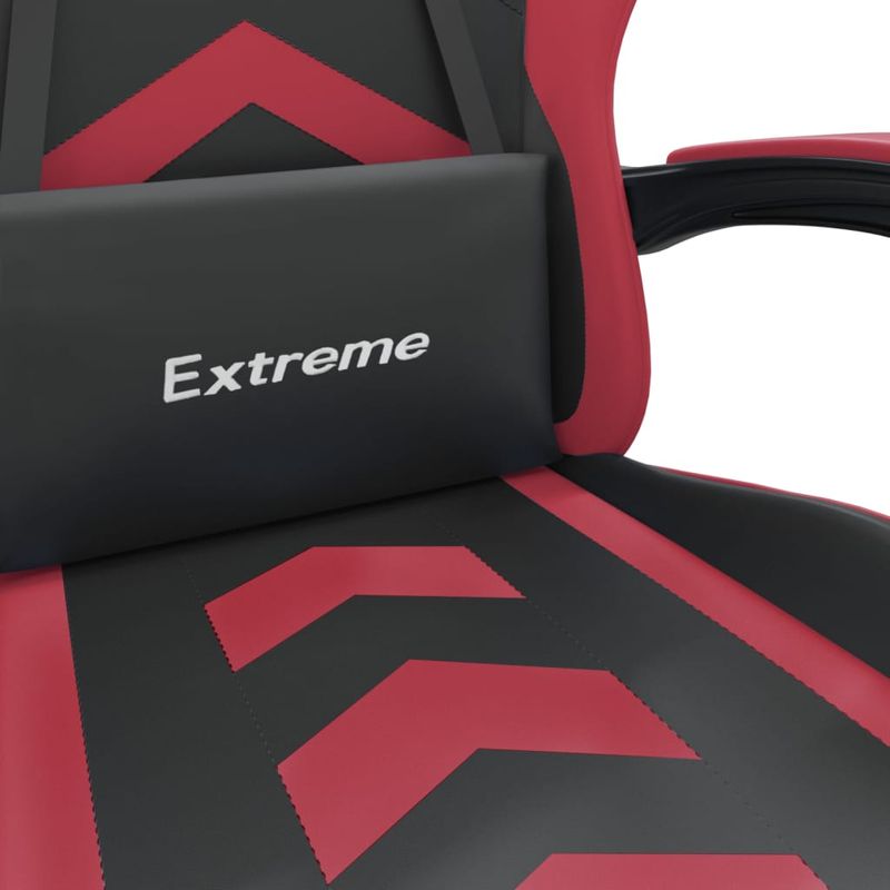 PC, gaming si accesorii - Gaming - Accesorii gaming - Scaune gaming - Scaun de jocuri, negru si rosu vin, piele ecologica - Infinity.ro