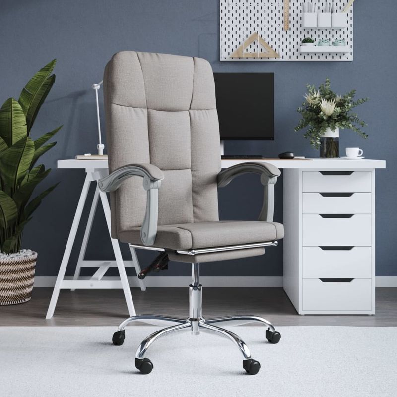 Casa si Gradina - Mobilier - Scaune si fotolii - Scaune - Scaun de birou rabatabil, gri taupe, textil - Infinity.ro