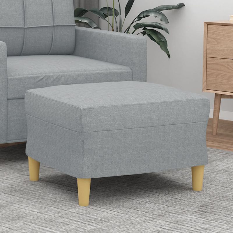 Casa si Gradina - Mobilier - Scaune si fotolii - Tabureti - Taburet, gri deschis, 60x50x41 cm, material textil - Infinity.ro