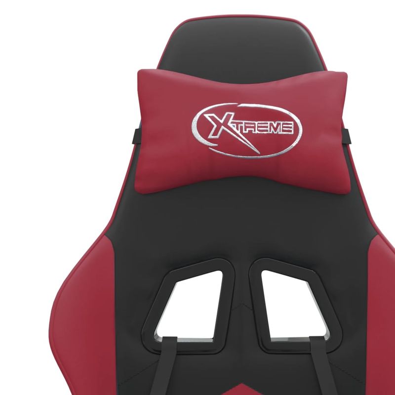 PC, gaming si accesorii - Gaming - Accesorii gaming - Scaune gaming - Scaun de jocuri, negru si rosu vin, piele ecologica - Infinity.ro