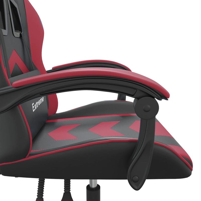 PC, gaming si accesorii - Gaming - Accesorii gaming - Scaune gaming - Scaun de jocuri, negru si rosu vin, piele ecologica - Infinity.ro