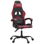 PC, gaming si accesorii - Gaming - Accesorii gaming - Scaune gaming - Scaun de jocuri, negru si rosu vin, piele ecologica - Infinity.ro
