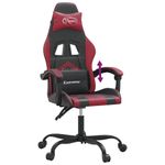 PC, gaming si accesorii - Gaming - Accesorii gaming - Scaune gaming - Scaun de jocuri, negru si rosu vin, piele ecologica - Infinity.ro