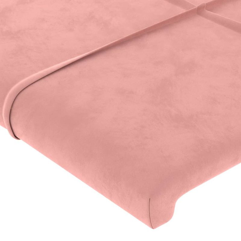 Casa si Gradina - Mobilier - Paturi si accesorii - Accesorii paturi - Tablie de pat cu aripioare roz 83x23x78/88 cm catifea - Infinity.ro