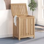 Market - Spalare si intretinere rufe - Uscatoare de rufe si accesorii - Cos de rufe, 50x35x60 cm, lemn masiv de tec - Infinity.ro