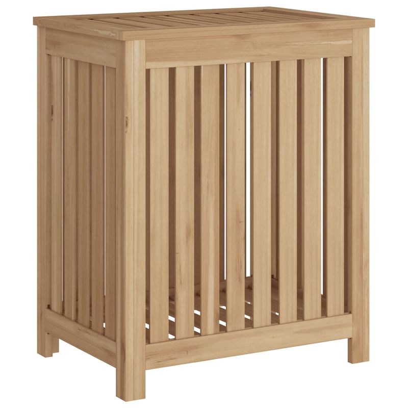 Market - Spalare si intretinere rufe - Uscatoare de rufe si accesorii - Cos de rufe, 50x35x60 cm, lemn masiv de tec - Infinity.ro