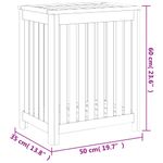 Market - Spalare si intretinere rufe - Uscatoare de rufe si accesorii - Cos de rufe, 50x35x60 cm, lemn masiv de tec - Infinity.ro