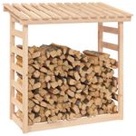 Casa si Gradina - Termice - Sobe, Seminee si accesorii - Accesorii seminee si sobe - Rastel pentru lemne de foc, 108x64,5x110 cm, lemn masiv pin - Infinity.ro