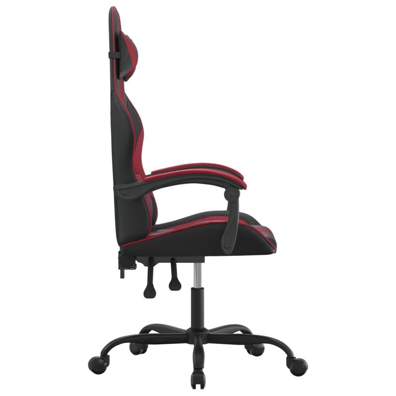 PC, gaming si accesorii - Gaming - Accesorii gaming - Scaune gaming - Scaun de jocuri, negru si rosu vin, piele ecologica - Infinity.ro