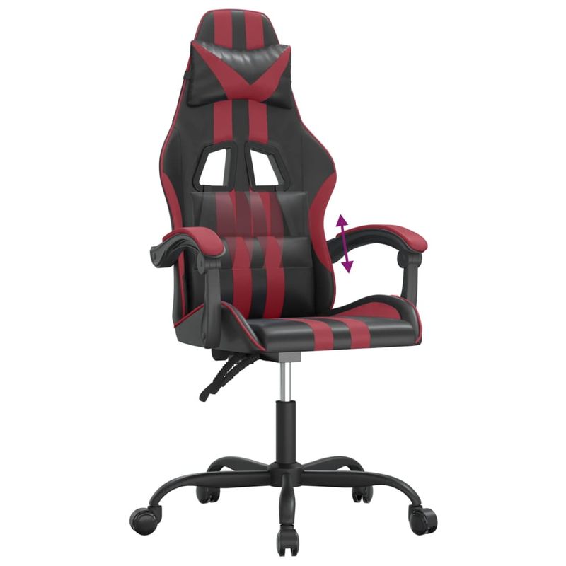 PC, gaming si accesorii - Gaming - Accesorii gaming - Scaune gaming - Scaun de jocuri, negru si rosu vin, piele ecologica - Infinity.ro
