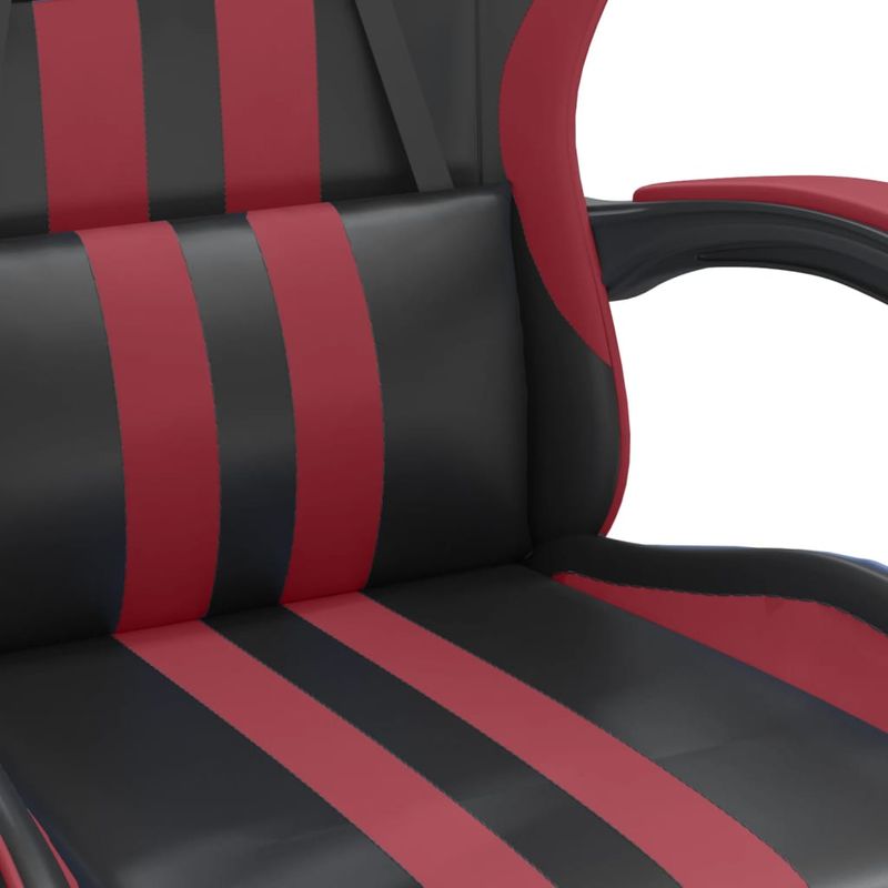 PC, gaming si accesorii - Gaming - Accesorii gaming - Scaune gaming - Scaun de jocuri, negru si rosu vin, piele ecologica - Infinity.ro