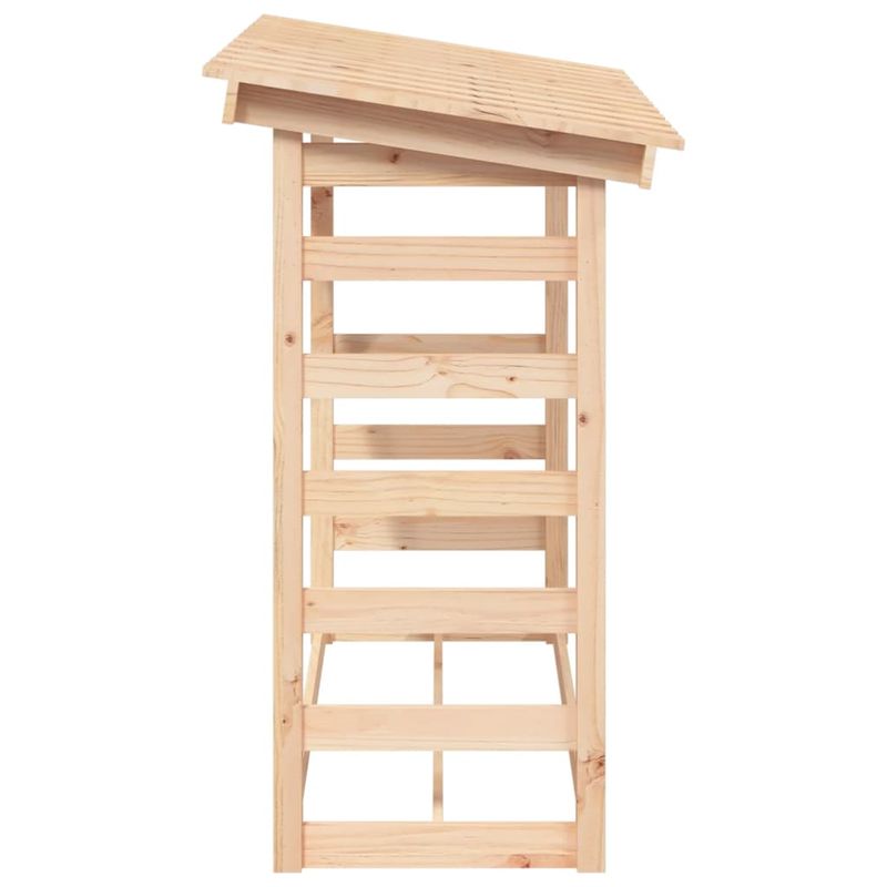 Casa si Gradina - Termice - Sobe, Seminee si accesorii - Accesorii seminee si sobe - Rastel pentru lemne de foc, 108x64,5x110 cm, lemn masiv pin - Infinity.ro