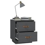 Casa si Gradina - Mobilier - Comode si corpuri - Noptiere - Noptiera, gri, 40x34x45 cm, lemn masiv de pin - Infinity.ro