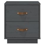 Casa si Gradina - Mobilier - Comode si corpuri - Noptiere - Noptiera, gri, 40x34x45 cm, lemn masiv de pin - Infinity.ro