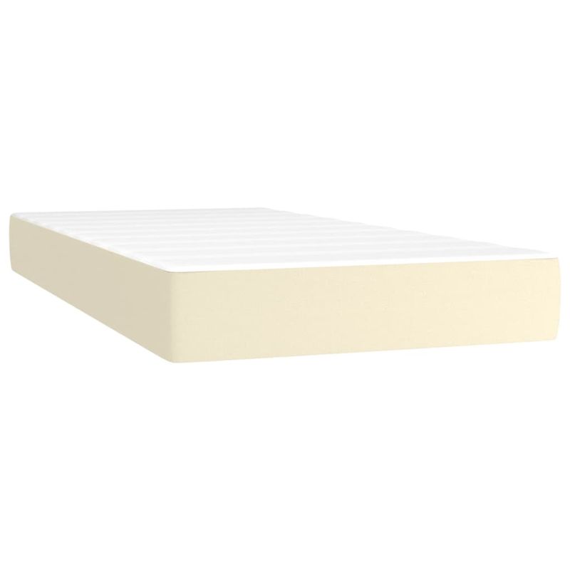 Casa si Gradina - Mobilier - Paturi si accesorii - Paturi - Pat continental cu saltea, crem, 80x200 cm, piele ecologica - Infinity.ro