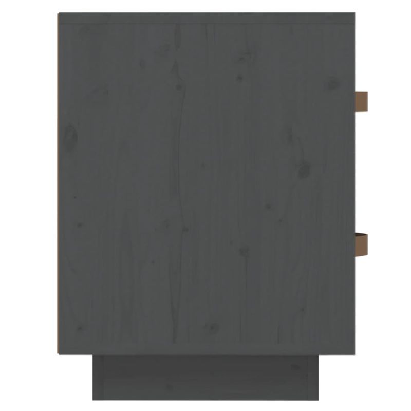 Casa si Gradina - Mobilier - Comode si corpuri - Noptiere - Noptiera, gri, 40x34x45 cm, lemn masiv de pin - Infinity.ro
