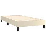 Casa si Gradina - Mobilier - Paturi si accesorii - Paturi - Pat continental cu saltea, crem, 80x200 cm, piele ecologica - Infinity.ro