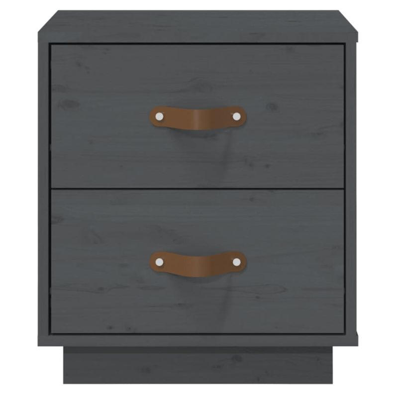 Casa si Gradina - Mobilier - Comode si corpuri - Noptiere - Noptiera, gri, 40x34x45 cm, lemn masiv de pin - Infinity.ro