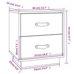 Casa si Gradina - Mobilier - Comode si corpuri - Noptiere - Noptiera, gri, 40x34x45 cm, lemn masiv de pin - Infinity.ro