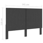 Casa si Gradina - Mobilier - Paturi si accesorii - Accesorii paturi - Tablie de pat, gri inchis, 140 x 200 cm, material textil, model design simplu - Infinity.ro