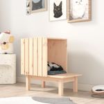 Petshop - Accesorii petshop - Culcusuri si custi - Custi interior si exterior - Casa pentru pisici, 60x36x60 cm, lemn masiv de pin, natural - Infinity.ro