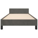 Casa si Gradina - Mobilier - Paturi si accesorii - Paturi - Cadru de pat cu tablie, gri inchis, 90x200 cm, catifea - Infinity.ro