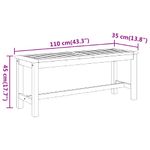 Casa si Gradina - Gradina si terasa - Mobilier exterior - Bancute de gradina - Banca de gradina , 110x35x45 cm, lemn masiv de acacia - Infinity.ro
