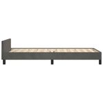 Casa si Gradina - Mobilier - Paturi si accesorii - Paturi - Cadru de pat cu tablie, gri inchis, 90x200 cm, catifea - Infinity.ro