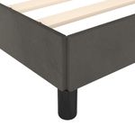 Casa si Gradina - Mobilier - Paturi si accesorii - Paturi - Cadru de pat cu tablie, gri inchis, 90x200 cm, catifea - Infinity.ro