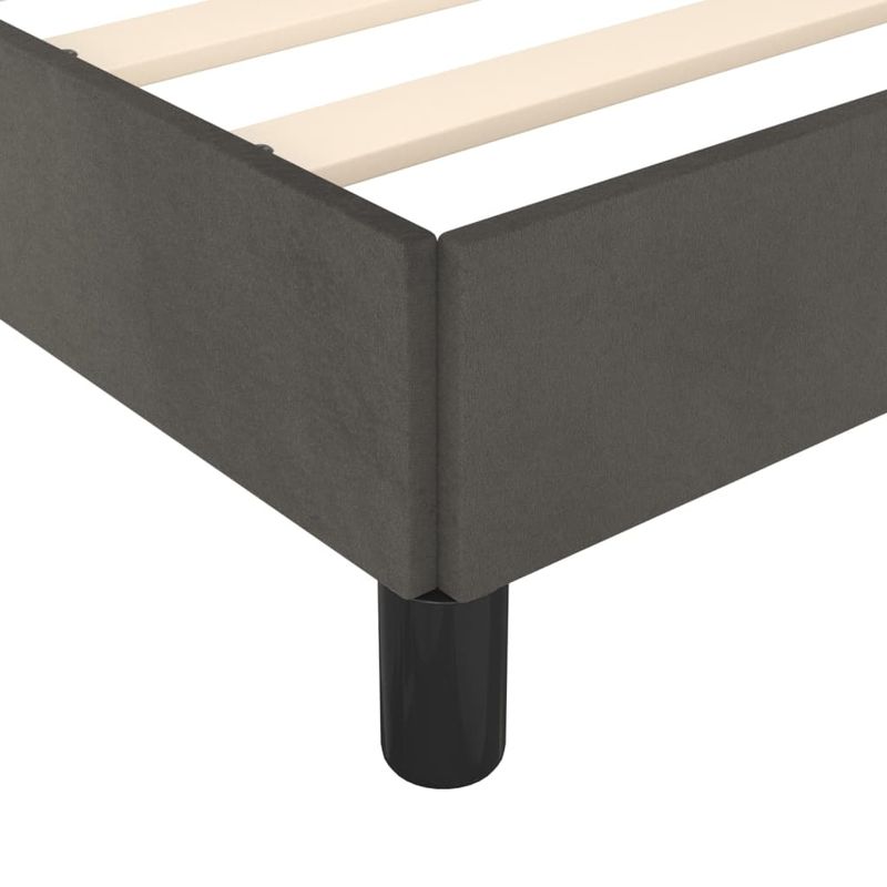 Casa si Gradina - Mobilier - Paturi si accesorii - Paturi - Cadru de pat cu tablie, gri inchis, 90x200 cm, catifea - Infinity.ro
