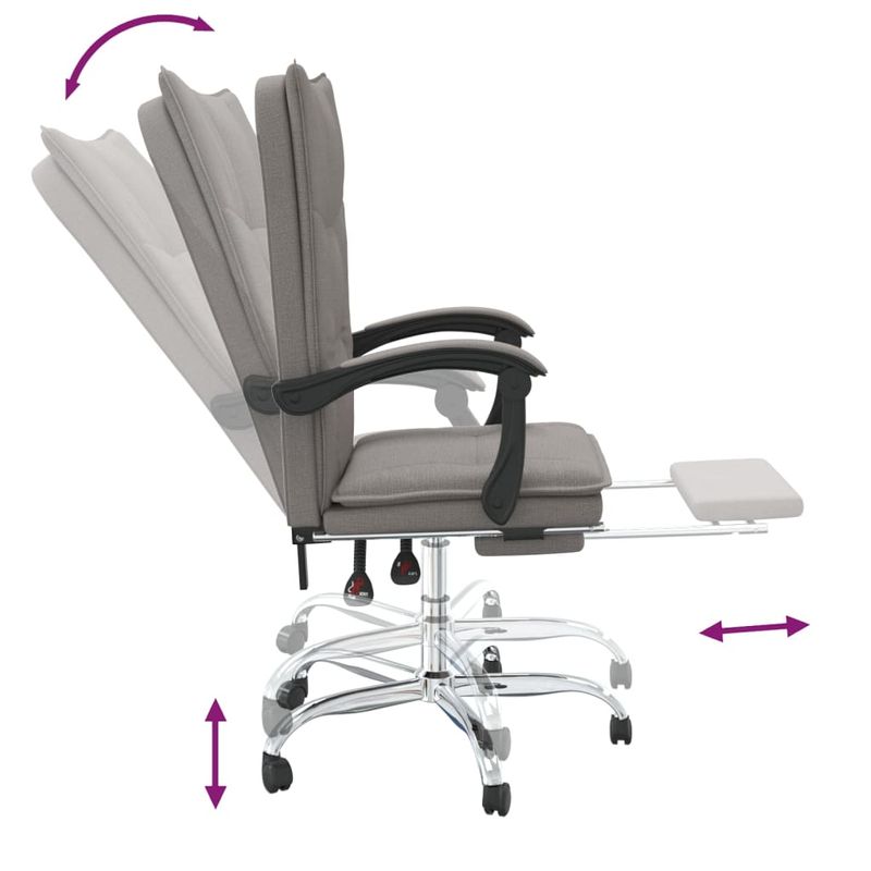 Casa si Gradina - Mobilier - Scaune si fotolii - Scaune - Scaun de birou rabatabil, gri taupe, textil - Infinity.ro