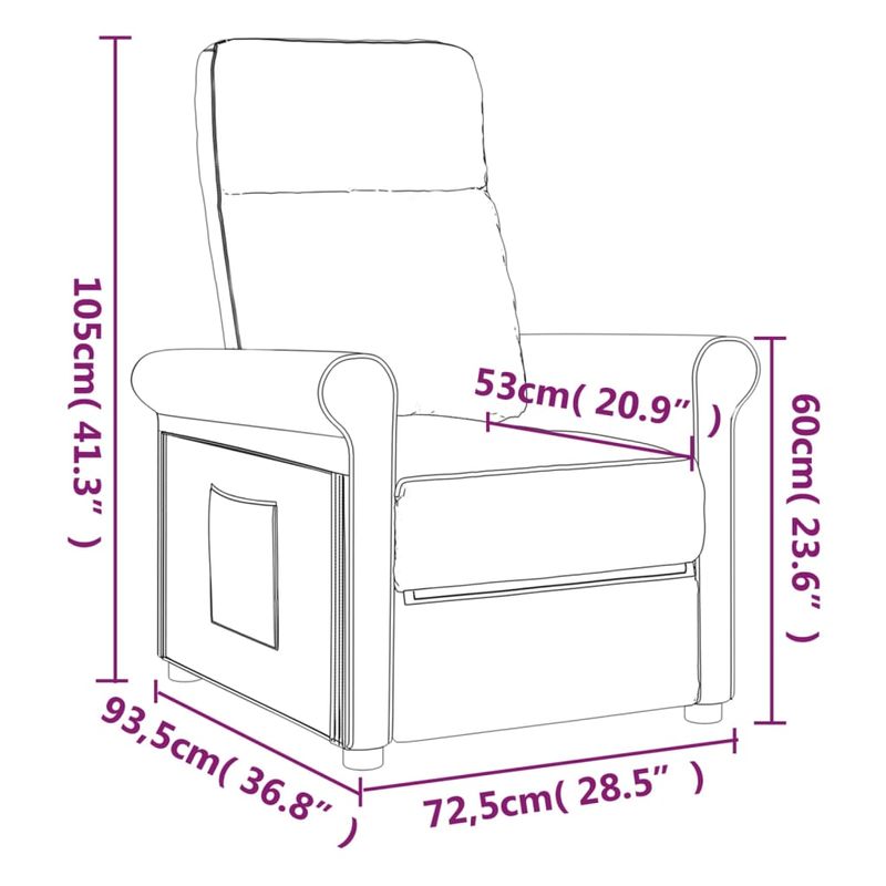 Casa si Gradina - Mobilier - Scaune si fotolii - Fotolii - Fotoliu rabatabil, maro, piele ecologica - Infinity.ro