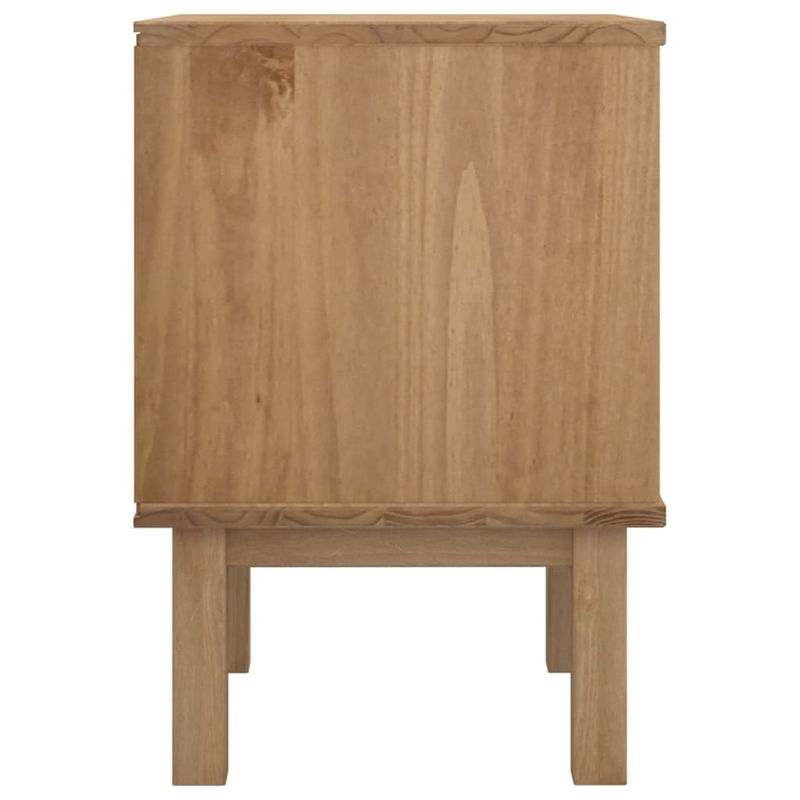 Casa si Gradina - Mobilier - Comode si corpuri - Noptiere - Dulap noptiera "OTTA", maro/alb, 45x39x57 cm, lemn masiv pin - Infinity.ro